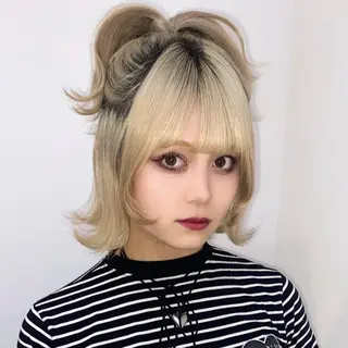 カラー ヘアアレンジ ★デザインカラー ハイトーン ももか★のヘアスタイル