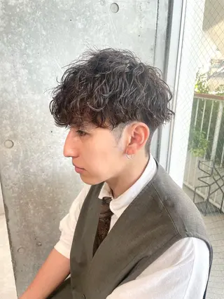 ミディアム パーマ メンズ メンズ似合わせ🪞 副店長 kotoriのヘアスタイル