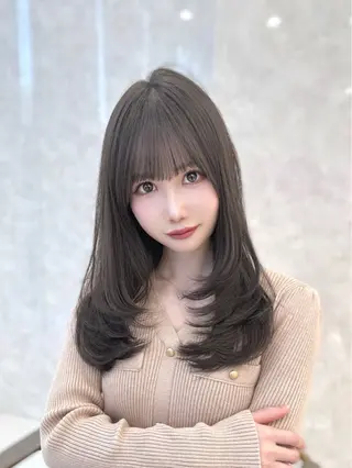 セミロング 似合わせ/レイヤー /顔まわり/池田歩樹のヘアスタイル