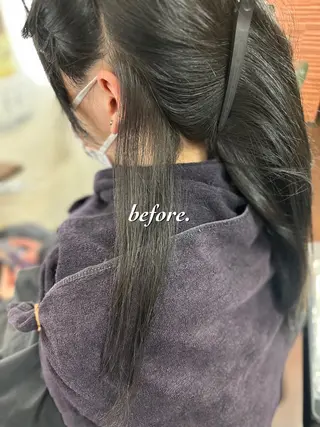 セミロング カラー インナーカラー指名 No.1菊池柊真のヘアスタイル