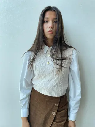 セミロング 髪質改善/ブリーチ 田代 龍我のヘアスタイル