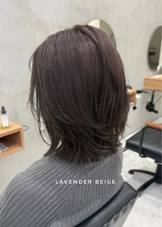ミディアム カラー 🤍透明感カラー/ レイヤー/SUのヘアスタイル