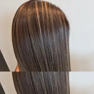 セミロング カラー 大久保 隆蔵のヘアスタイル