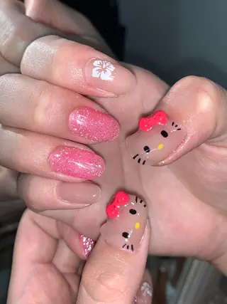 ネイル NES NAIL所属・さゆり￤推しキャラ ￤ロングネイル🩷のネイルデザイン