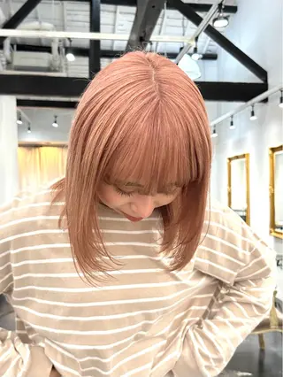 ミディアム カラー REAL 心斎橋所属・ブリーチ/ベージュ /デザイン/ナツミのヘアスタイル