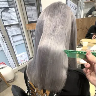 セミロング カラー 圧倒的なケアブリーチ /髪質改善🩵松田のヘアスタイル