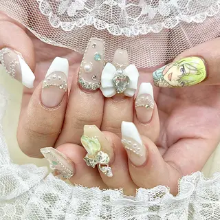 ロング ネイル 池袋痛ネイル Nok. 渡辺のネイルデザイン