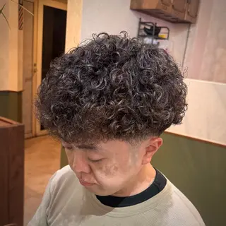 ショート パーマ メンズ GLADMAN'S CUT CLUB 立川所属・立川メンズカット/ メンズパーマ💈三上のヘアスタイル