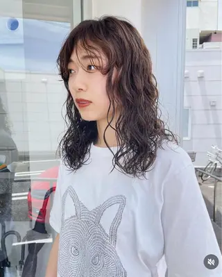 ロング パーマ パーマモデル募集中 松岡彩加🎀のヘアスタイル