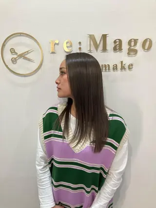ロング カラー ヘアアレンジ キッズ 横浜関内髪質改善 re:Magoのヘアスタイル