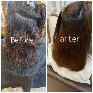 ミディアム 縮毛矯正×髪質改善 小笠原大樹のヘアスタイル