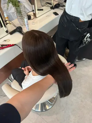 ミディアム カラー ✨髪質改善 縮毛矯正 艶髪 立川 コウキ✨のヘアスタイル