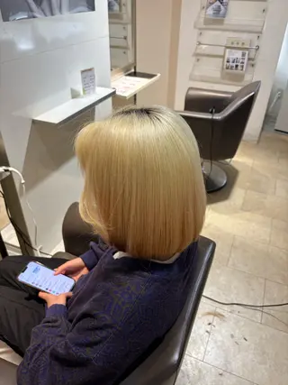 ミディアム あいり 福岡美容師のヘアスタイル