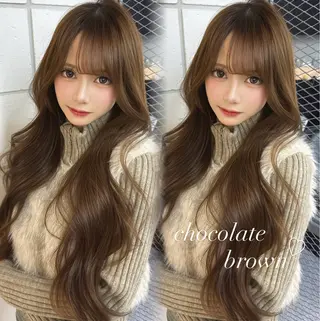 ロング カラー Ma chérie by lond金山所属・艶カラー/ 縮毛/今枝愛理のヘアスタイル