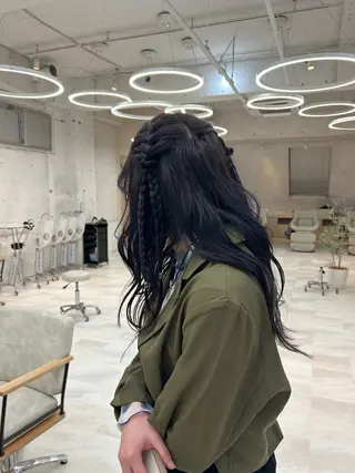 セミロング ヘアアレンジ monaヘアアレンジ 🎀/お呼ばれのヘアスタイル