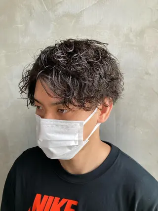 ショート パーマ メンズ fifth JINGUMAE所属・波巻きスパイラルパー マ/シャドウパーマ駿のヘアスタイル
