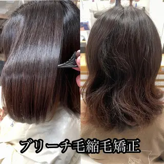 セミロング カラー 縮毛/レイヤー 韓国/橋口のヘアスタイル