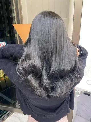 セミロング カラー パーマ ヘアアレンジ メンズ キッズ ネイル マツエク・マツパ 韓国/トレンド レイヤー【101】のヘアスタイル