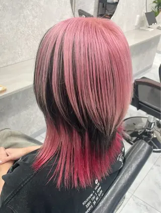 ミディアム 🦋ハイトーン🦋 石山 希理🦋のヘアスタイル