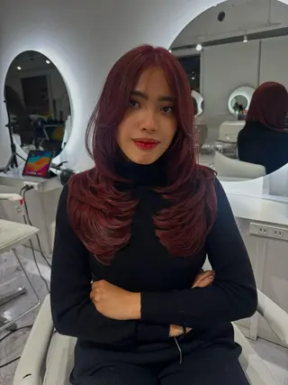 ロング rina/無料 レイヤーカット/上野のヘアスタイル