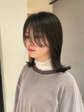 ミディアム 葉月/ボブ/ 透明感カラー／中目黒のヘアスタイル