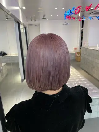 ショート カラー ヘアアレンジ ﾚｲﾔｰ🩵透明感 ೀユイ🌙のヘアスタイル
