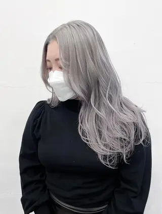 セミロング カラー ヘアアレンジ メンズ キッズ nico TOKYO 渋谷所属・ブリーチ　ハイトーン 特化🌈フジタハルキのヘアスタイル