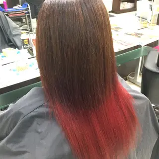 セミロング カラー ヘアアレンジ ハイトーン Arphyのヘアスタイル