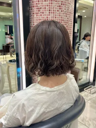 ショート ボブパーマ ♡ヨシカワハナコのヘアスタイル