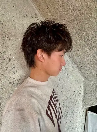 ショート パーマ メンズ メンズサロン FLICK所属・平尾薬院メンズカット FLICK/パーマのヘアスタイル