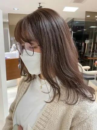 セミロング カラー ヘアアレンジ 【Sweep】おじま のぞみのヘアスタイル