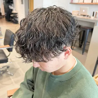 ショート パーマ メンズ iss所属・メンズ/パーマ特化 /波巻き/林洋平のヘアスタイル