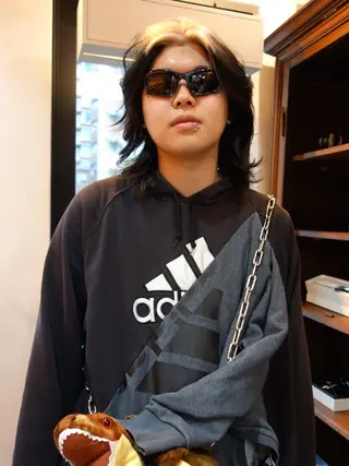 セミロング 花香竜太/エクステ /ハイトーンカラーのヘアスタイル