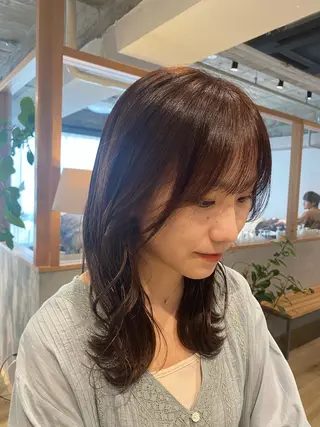 セミロング カラー ai ㅤのヘアスタイル