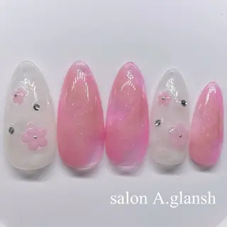 ネイル salon A.glansh所属・肌質改善salon♪ 効果がわかる♪南森町のネイルデザイン