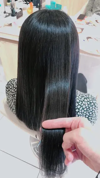 セミロング パーマ 縮毛矯正、髪質改善／ 松田 龍之介のヘアスタイル