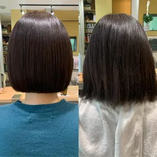 ショート パーマ hub hair レイヤー/透明感のヘアスタイル