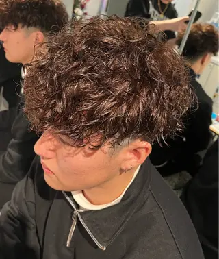 ショート カラー パーマ メンズ APREKO RIKUのヘアスタイル