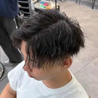 パーマ ヘアアレンジ メンズ 梅田/メンズパーマ /短髪/田中崇奨のヘアスタイル