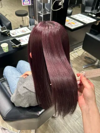 セミロング カラー ishizuka toaのヘアスタイル