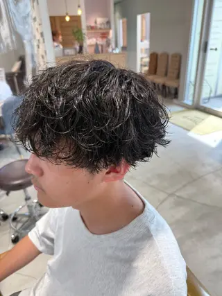 パーマ メンズ 鈴木弥月/大人ボブ× 透明感カラーのヘアスタイル