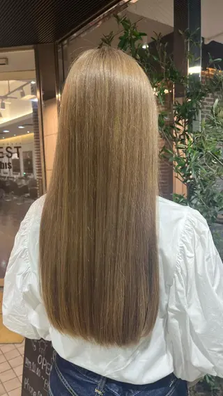 ロング カラー ボブ/暖色カラー コウボヒカルのヘアスタイル