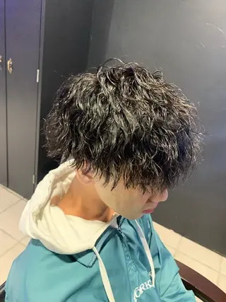 ショート メンズ メンズパーマ/難波/ 心斎橋　室園亮佑のヘアスタイル