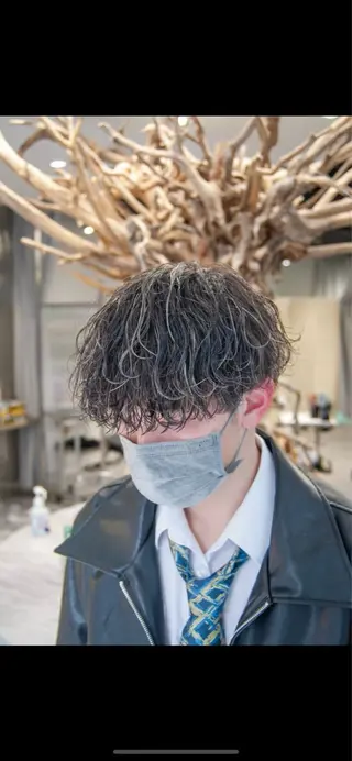 カラー パーマ メンズ シャドウパーマ/ ルーズパーマ/メンズのヘアスタイル