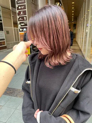 ミディアム カラー 髪質改善will hairdesignのヘアスタイル