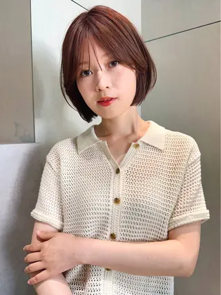 ショート カラー 🫧小顔×似合わせ× 透明感カラー🫧のヘアスタイル