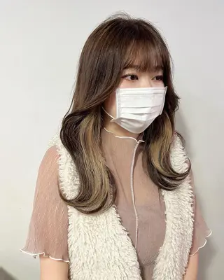 ロング カラー 髪質改善／縮毛矯正 関根青葉のヘアスタイル