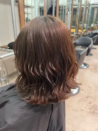 ミディアム カラー 透明感カラー/レイヤ ーhinata.のヘアスタイル