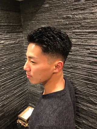 ショート パーマ メンズ HIRO GINZA BARBER SHOP 大阪所属・木村 りきのヘアスタイル