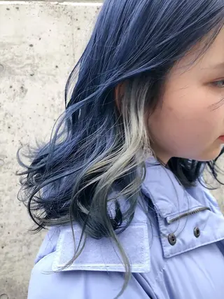 ミディアム カラー EARTH川越/オー ナー/阿部建のヘアスタイル